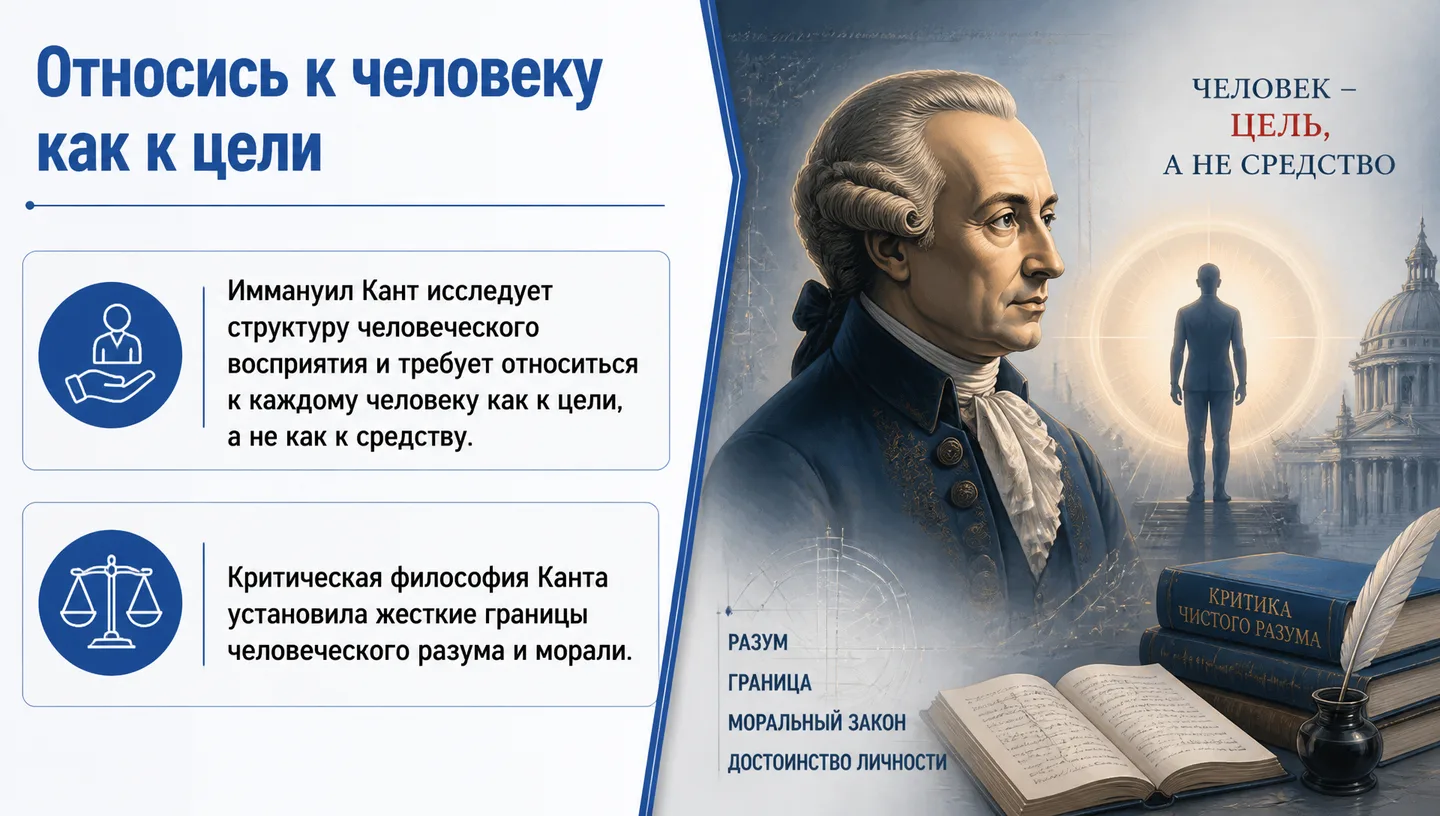 Относись к человеку как к цели