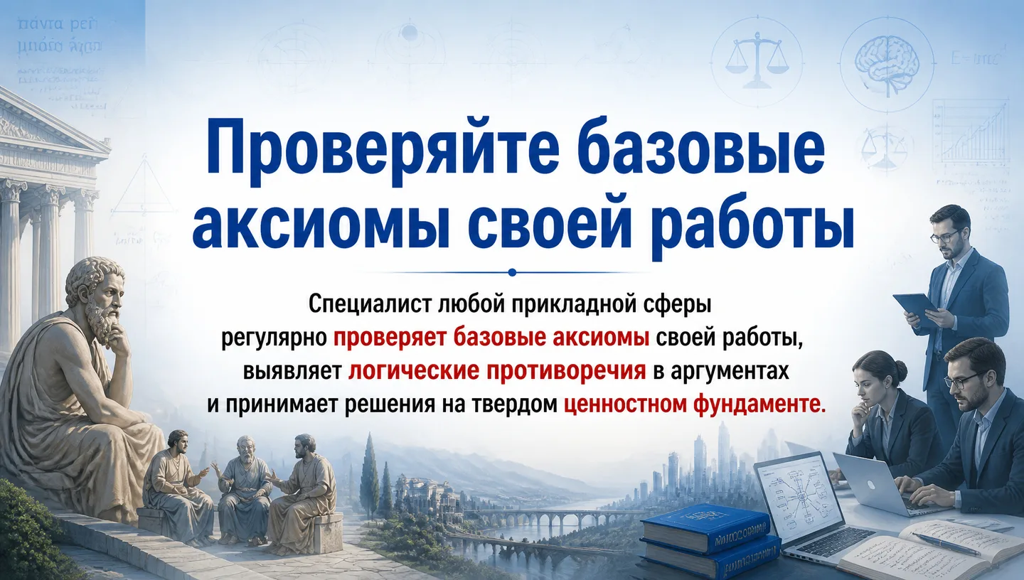 Проверяйте базовые аксиомы своей работы