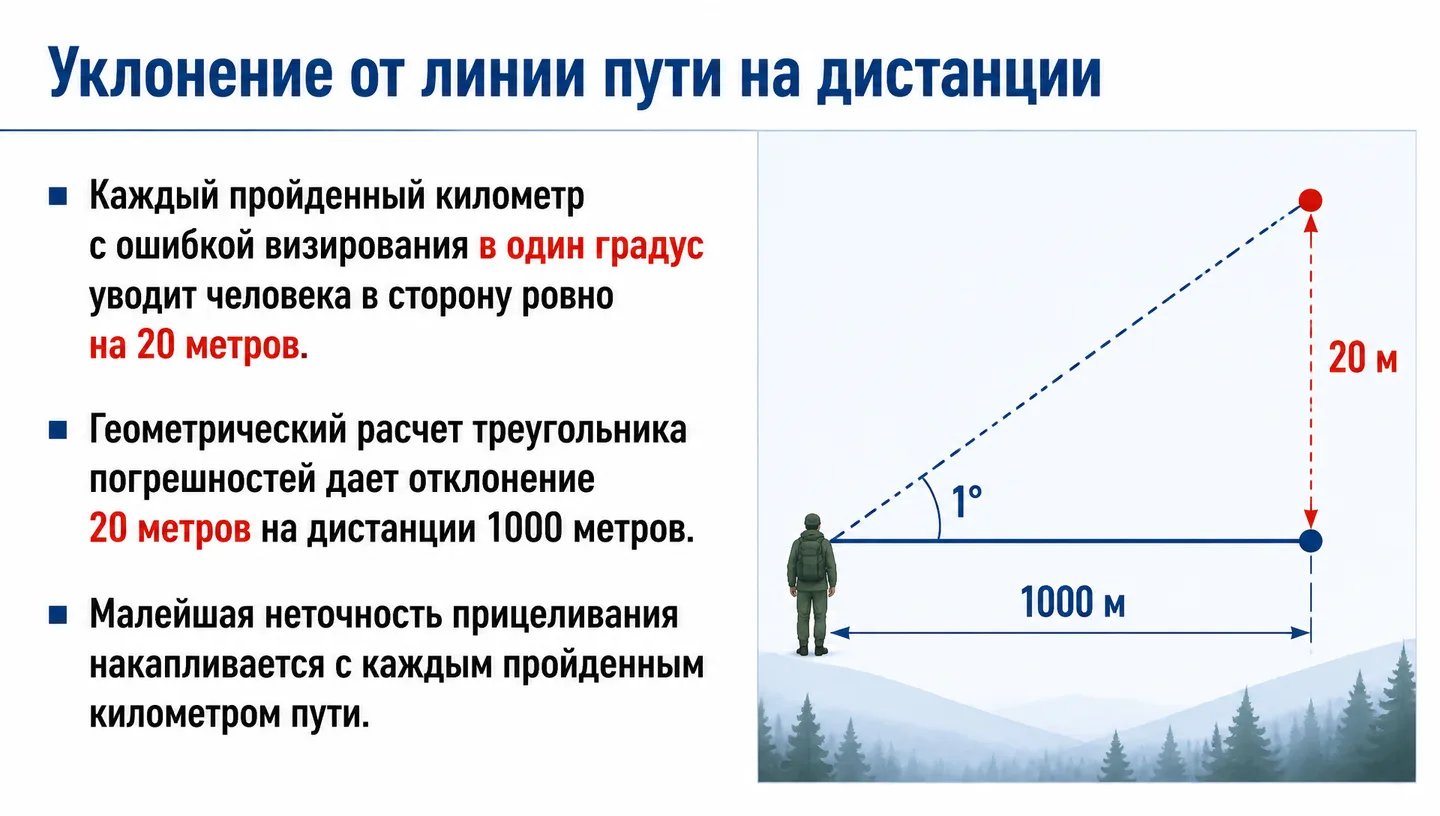 Уклонение от линии пути на дистанции
