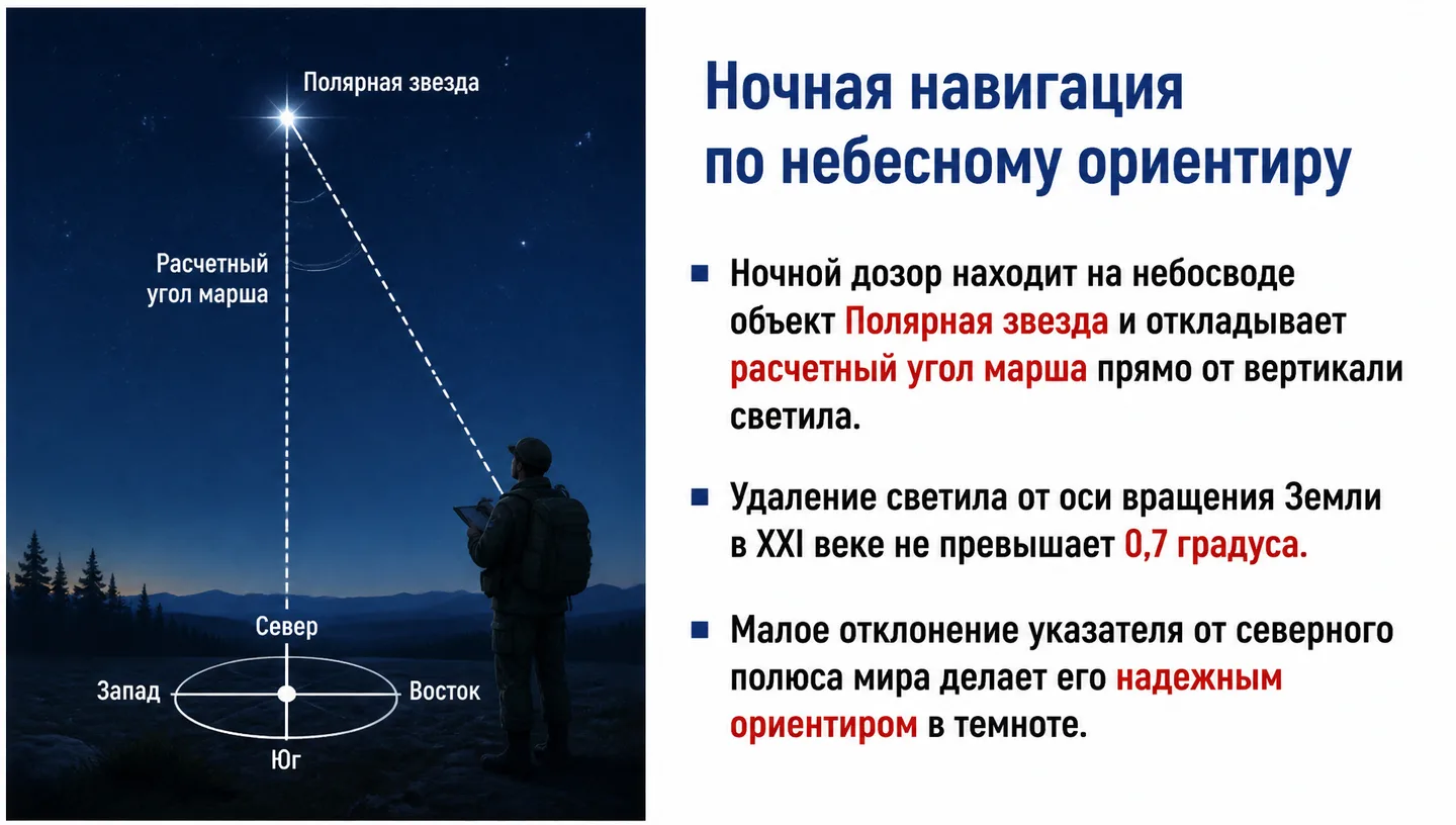 Ночная навигация по небесному ориентиру