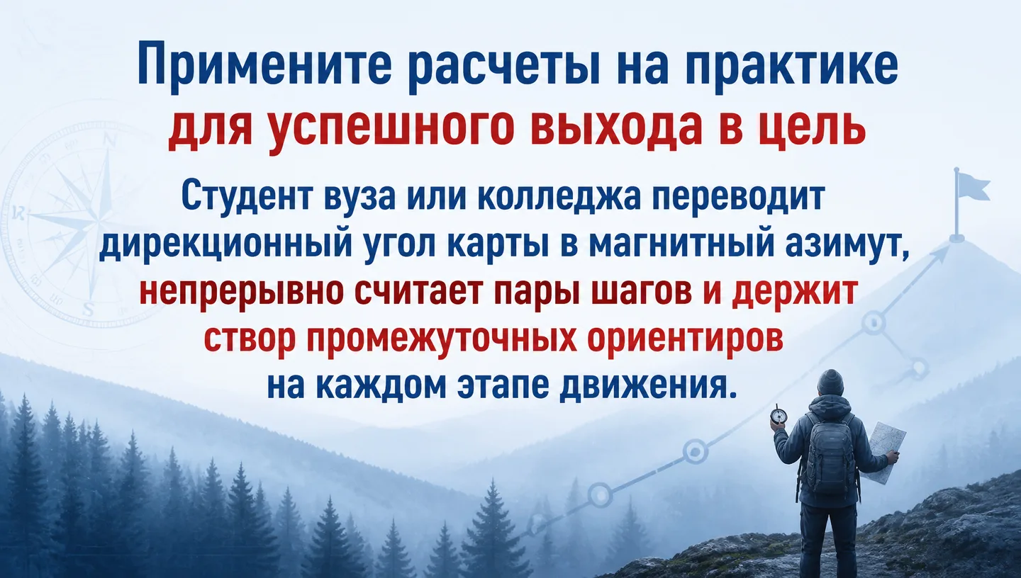 Примените расчеты на практике для успешного выхода в цель