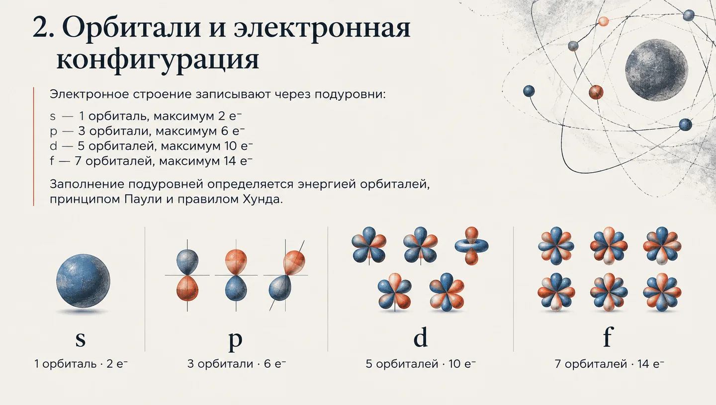 2. Орбитали и электронная конфигурация