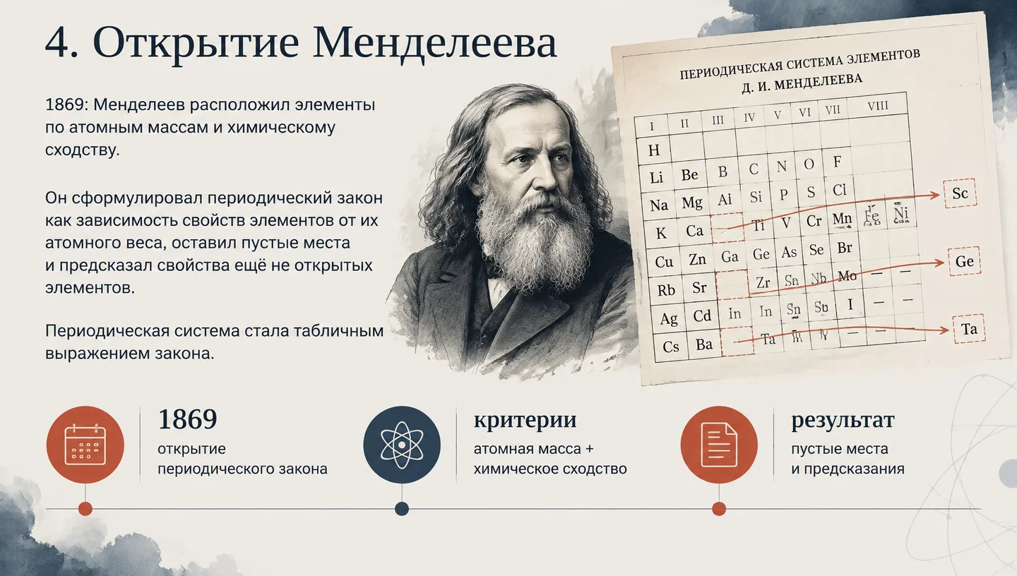 4. Открытие Менделеева