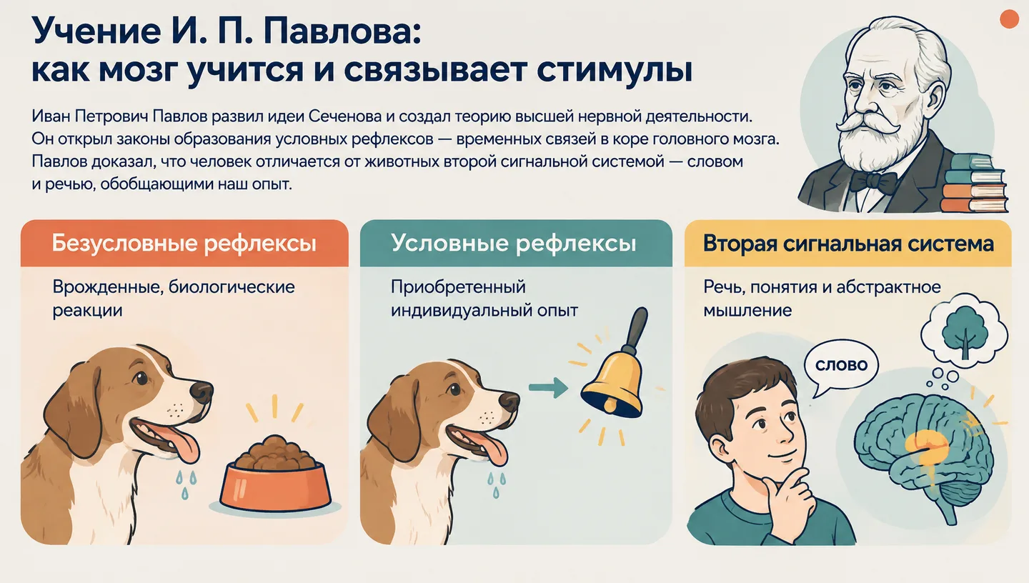 Учение И. П. Павлова: как мозг учится и связывает стимулы