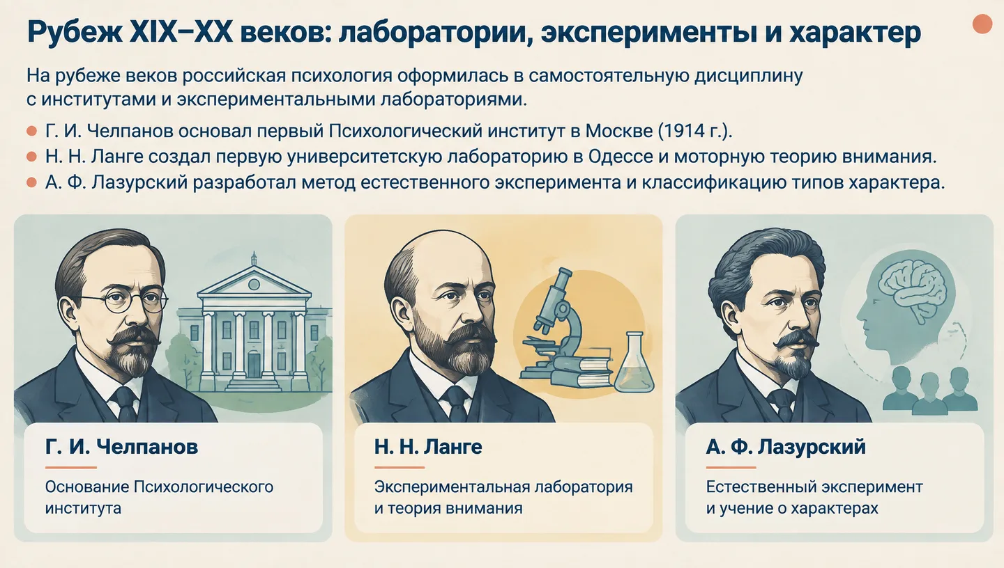 Рубеж XIX–XX веков: лаборатории, эксперименты и характер