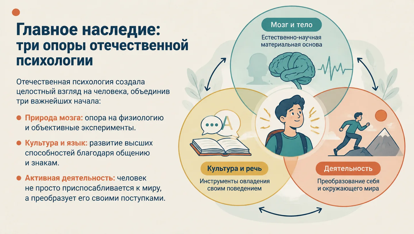 Главное наследие: три опоры отечественной психологии