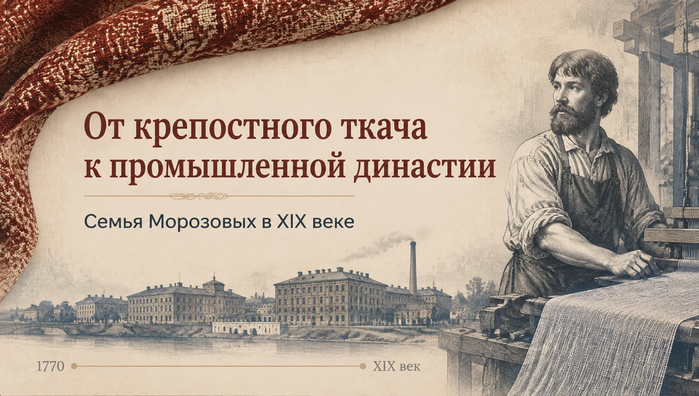 Первый слайд: От крепостного ткача к промышленной династии
