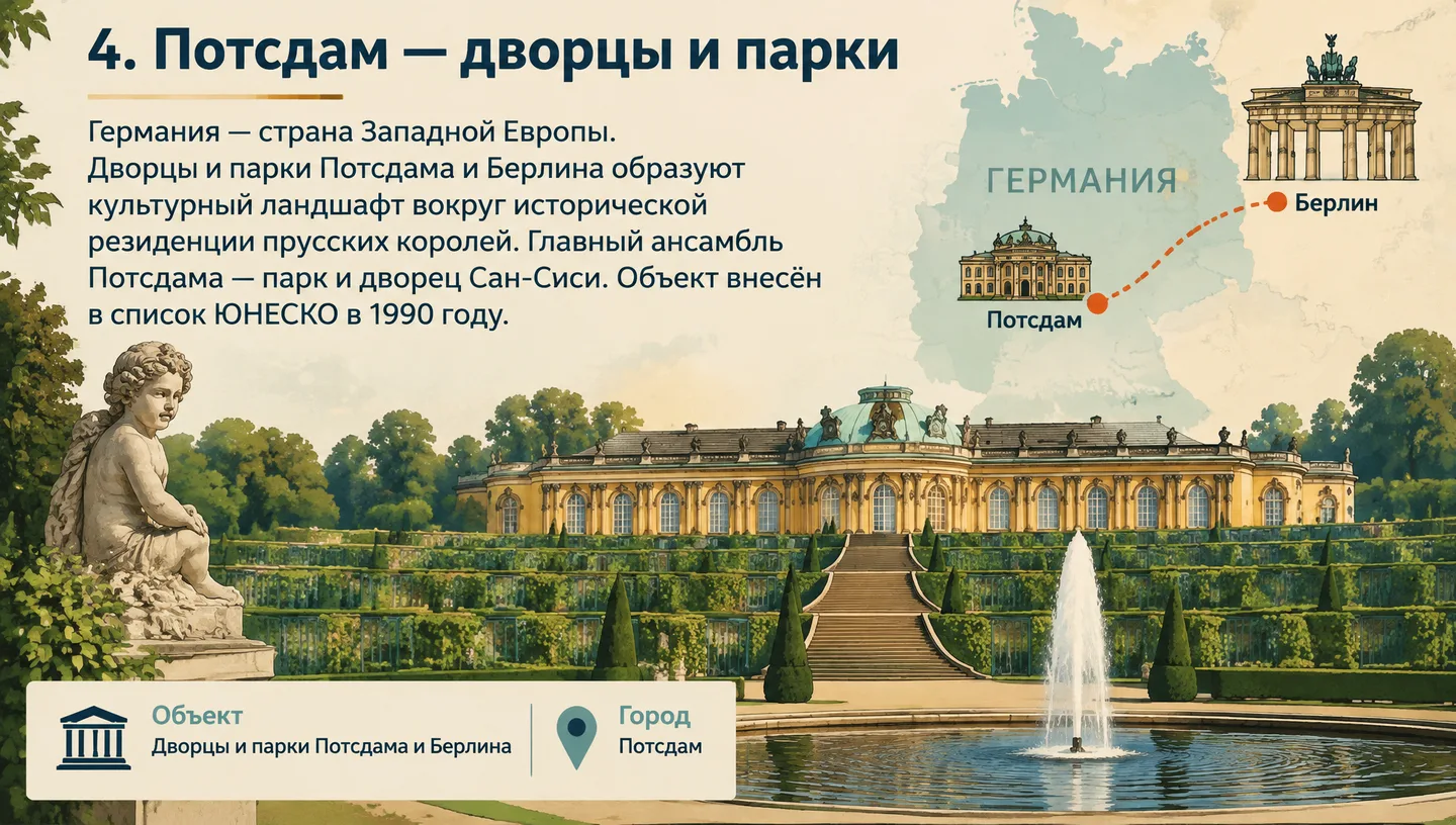 4. Потсдам — дворцы и парки