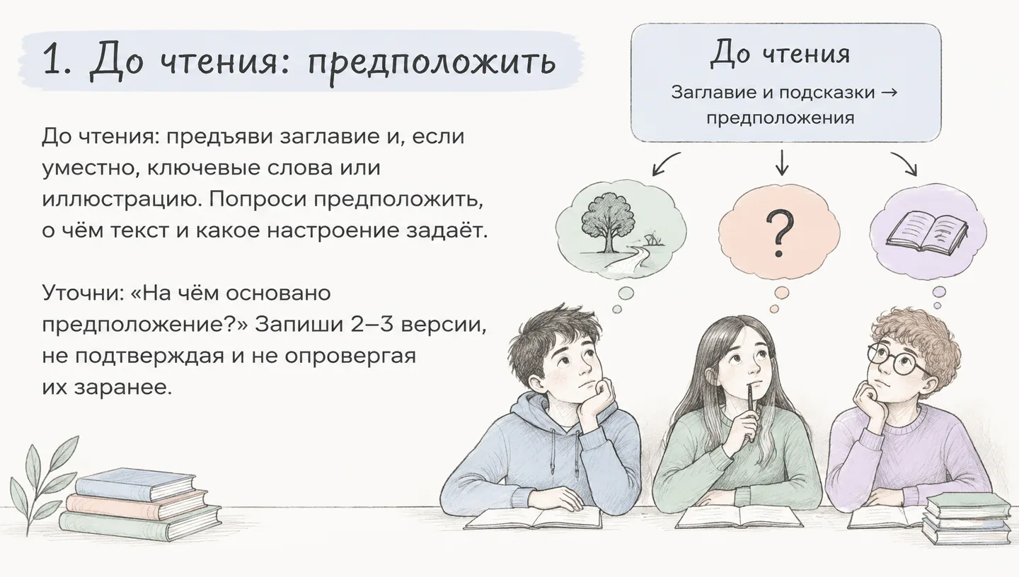 1. До чтения: предположить