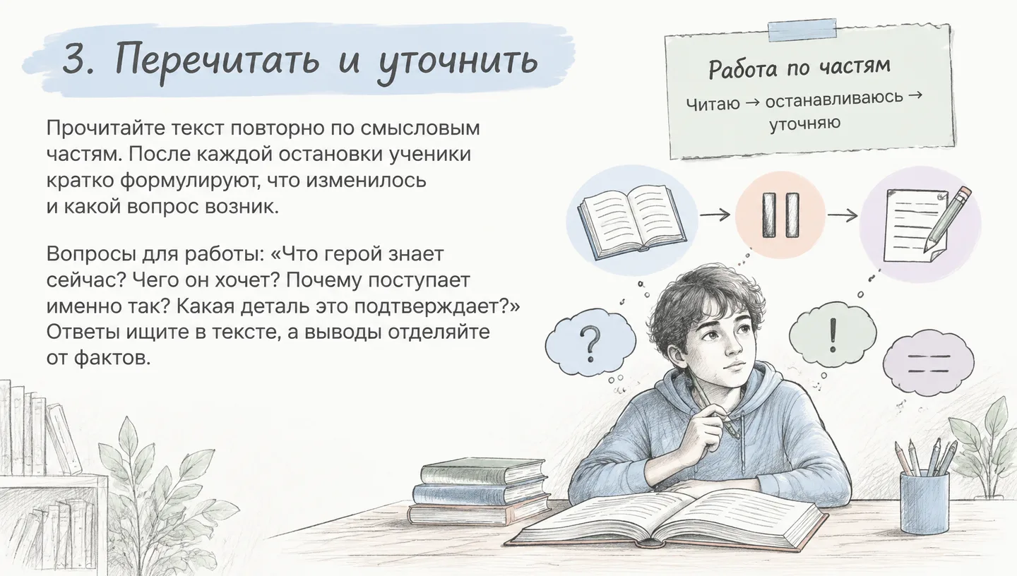 3. Перечитать и уточнить
