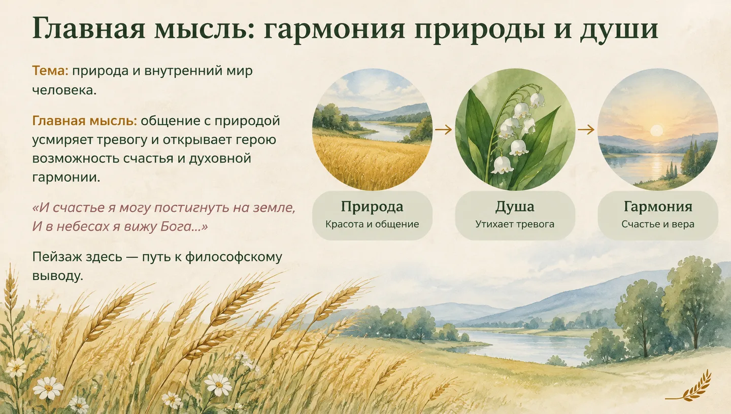 Главная мысль: гармония природы и души