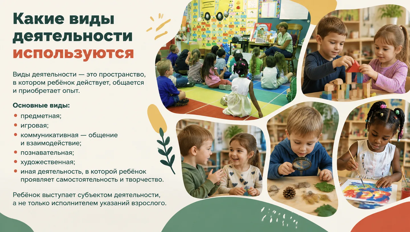 Какие виды деятельности используются