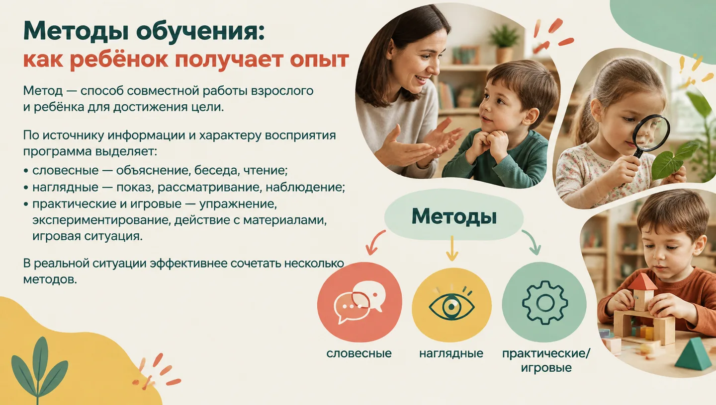 Методы обучения: как ребёнок получает опыт