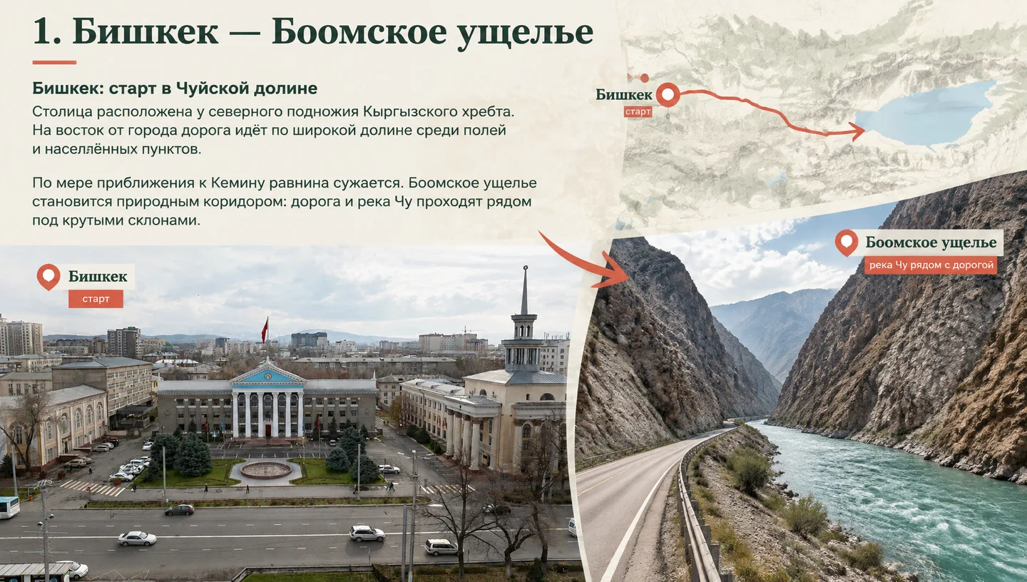 1. Бишкек — Боомское ущелье