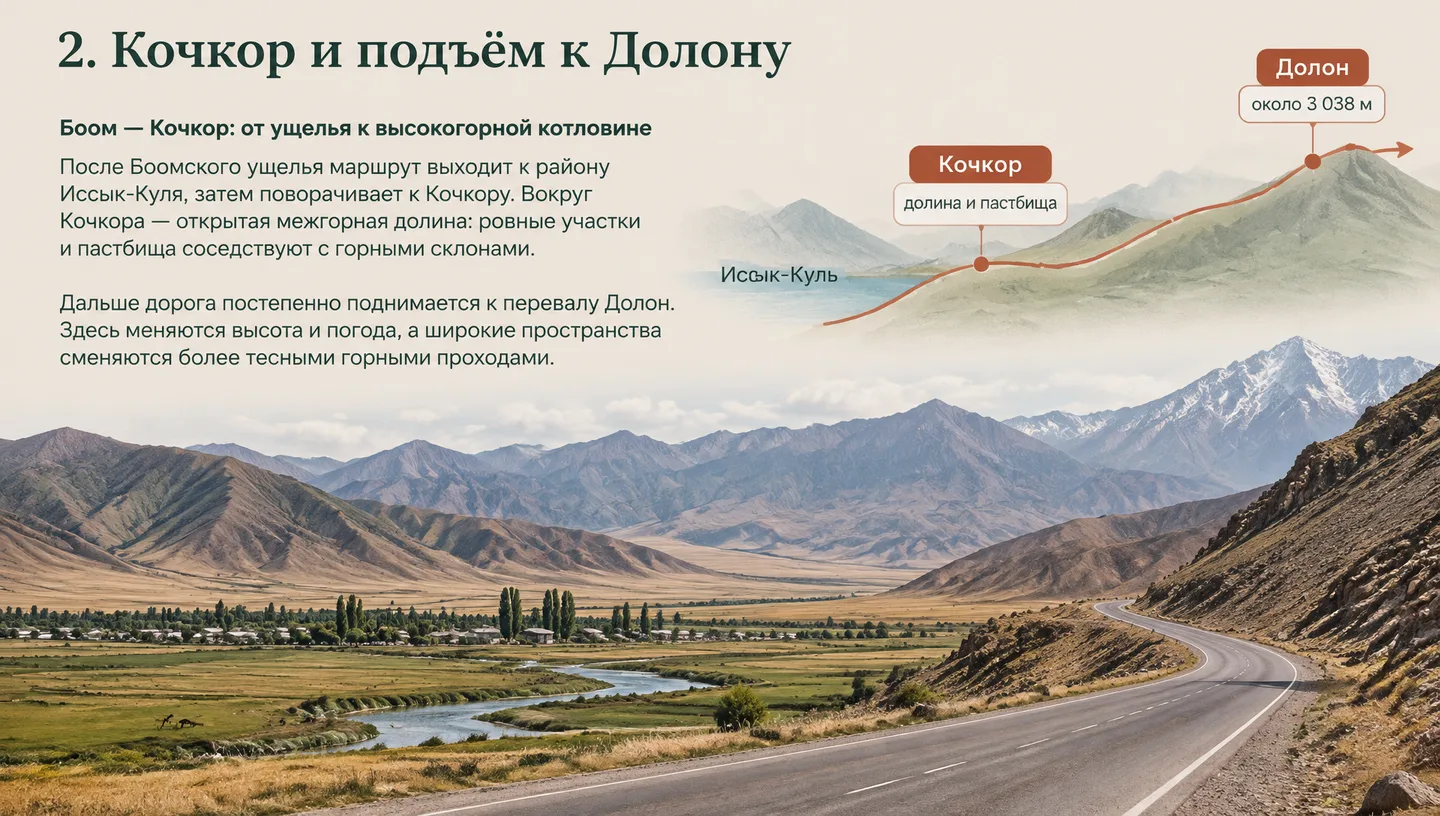 2. Кочкор и подъём к Долону