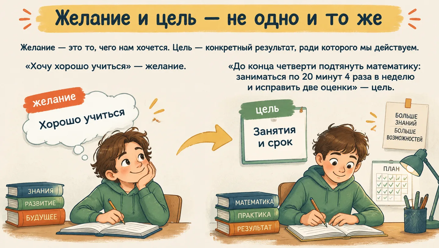 Желание и цель — не одно и то же