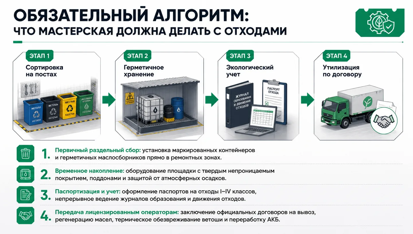 Обязательный алгоритм: что мастерская должна делать с отходами