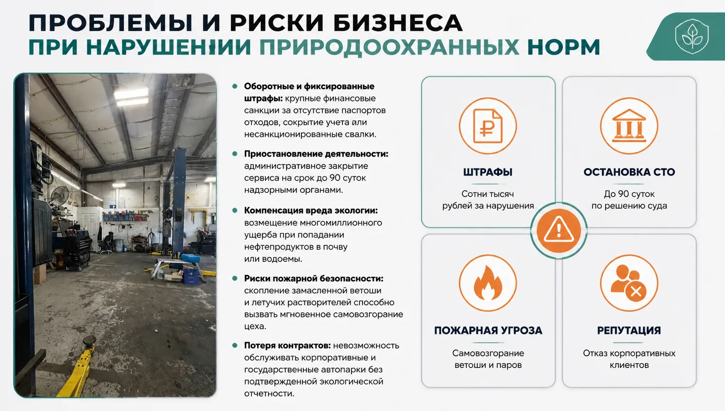 Проблемы и риски бизнеса при нарушении природоохранных норм