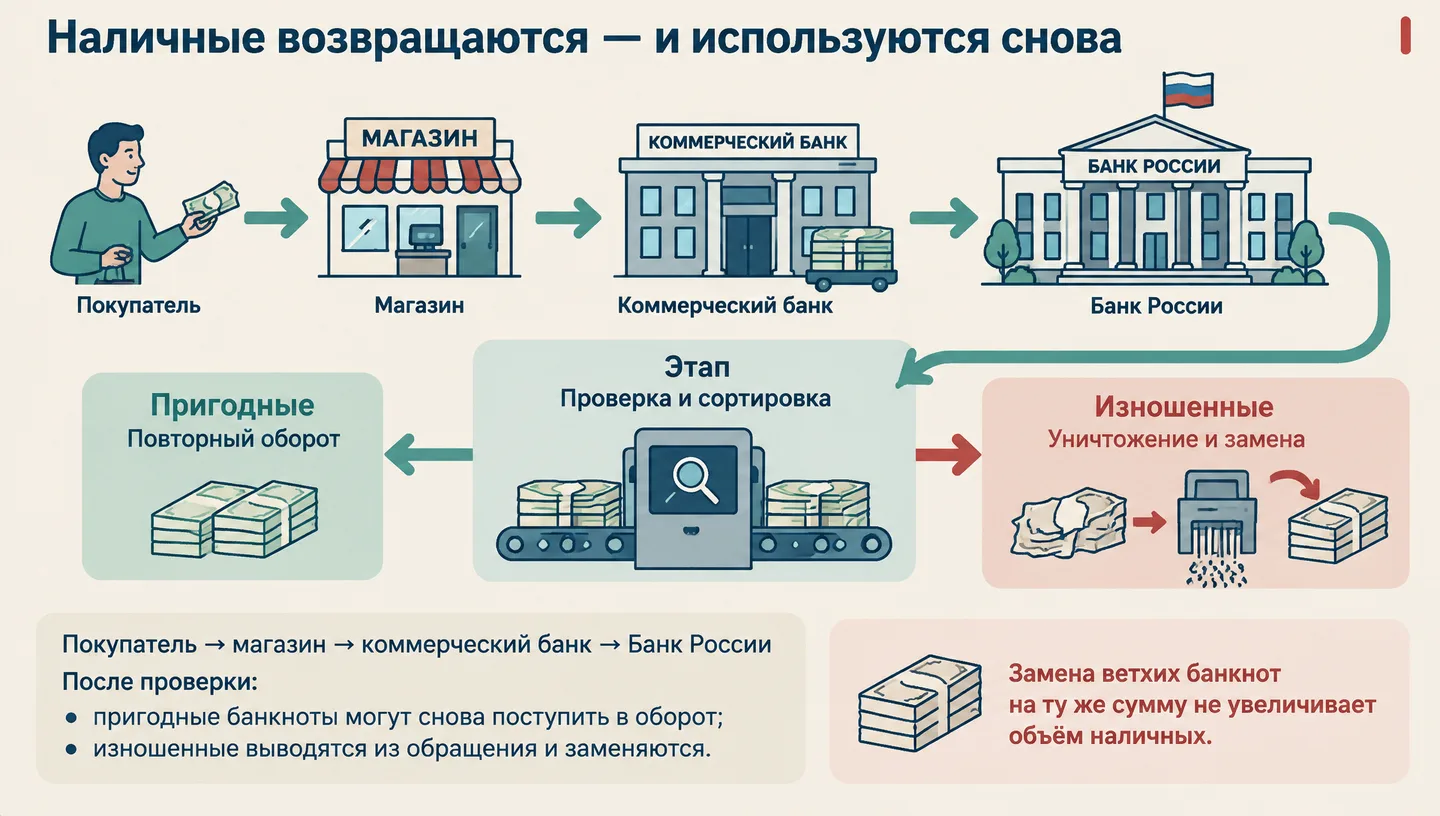 Наличные возвращаются — и используются снова