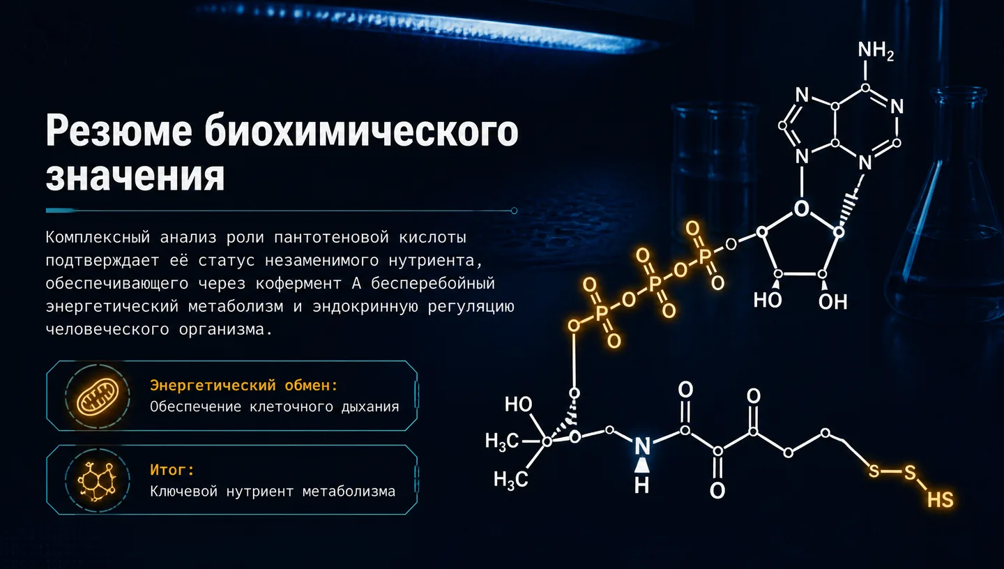 Резюме биохимического значения