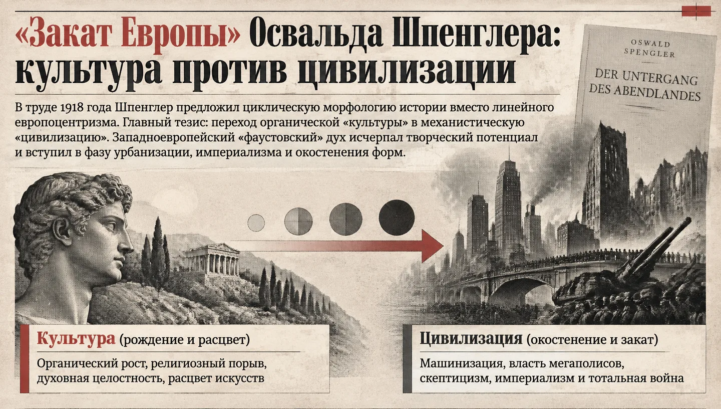 «Закат Европы» Освальда Шпенглера: культура против цивилизации