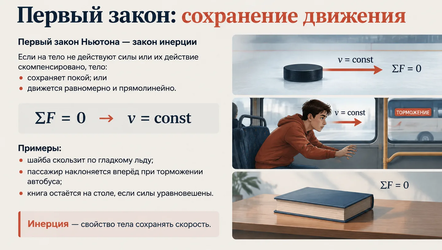 Первый закон: сохранение движения