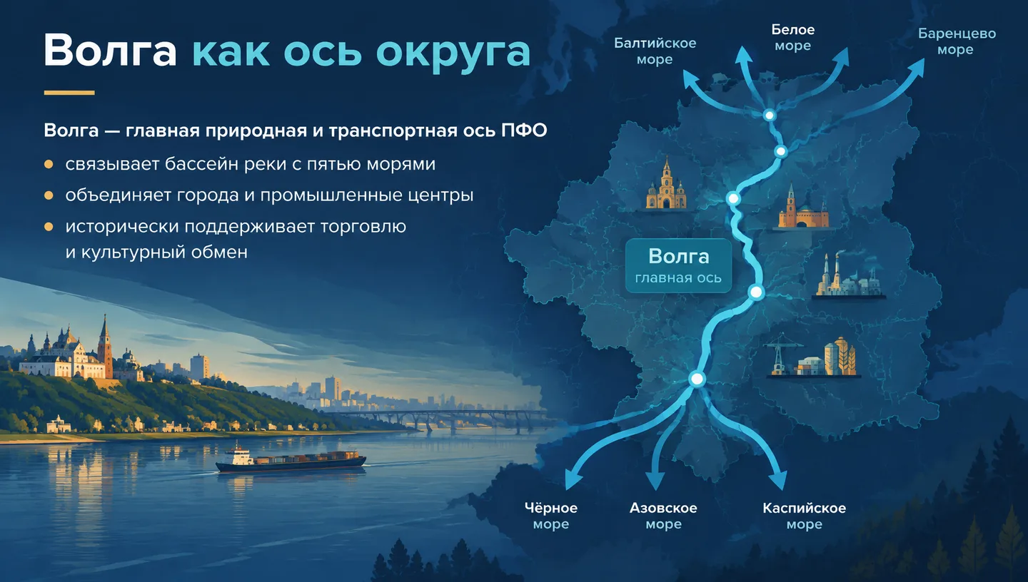 Волга как ось округа