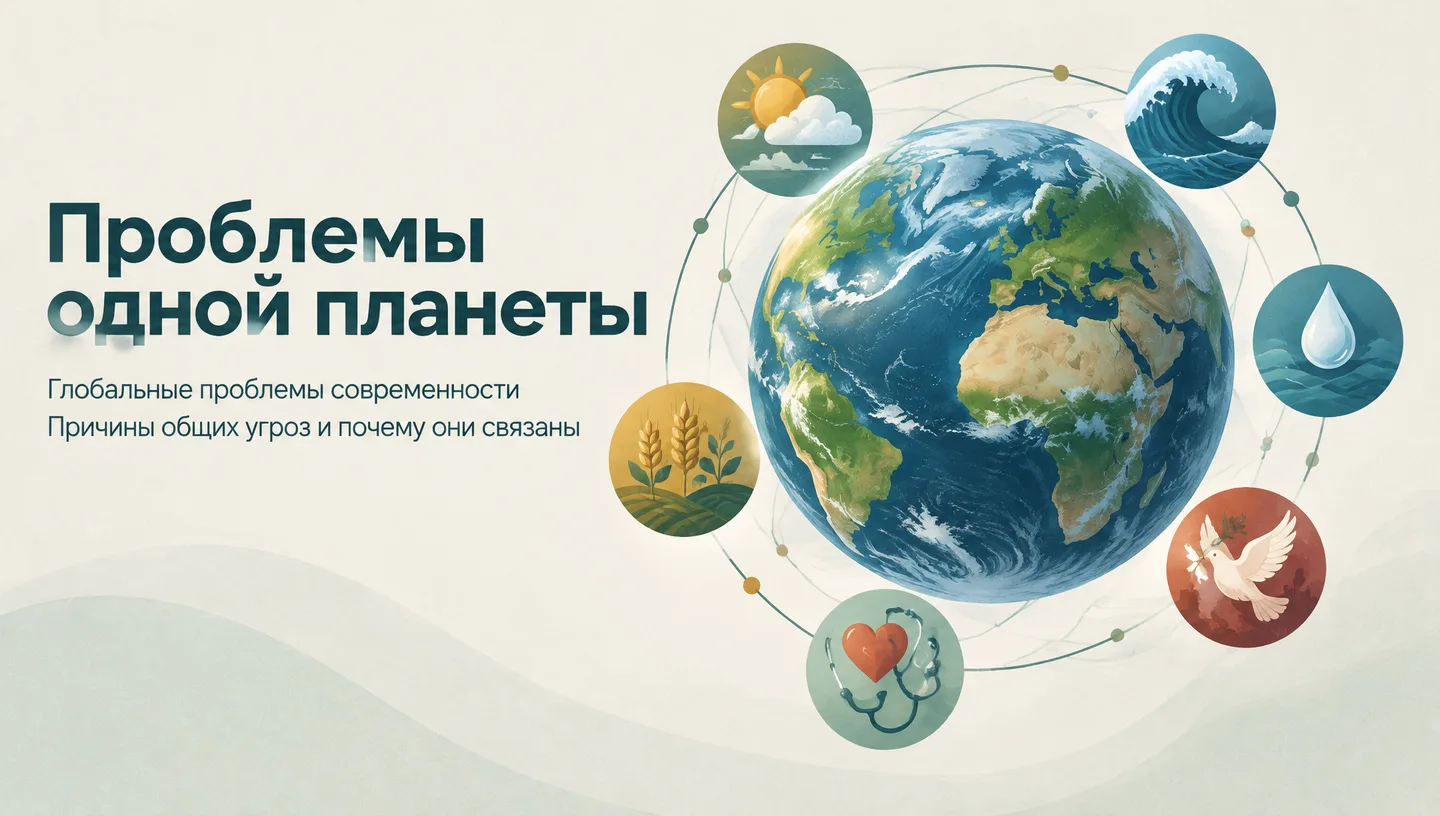 Первый слайд: Проблемы одной планеты