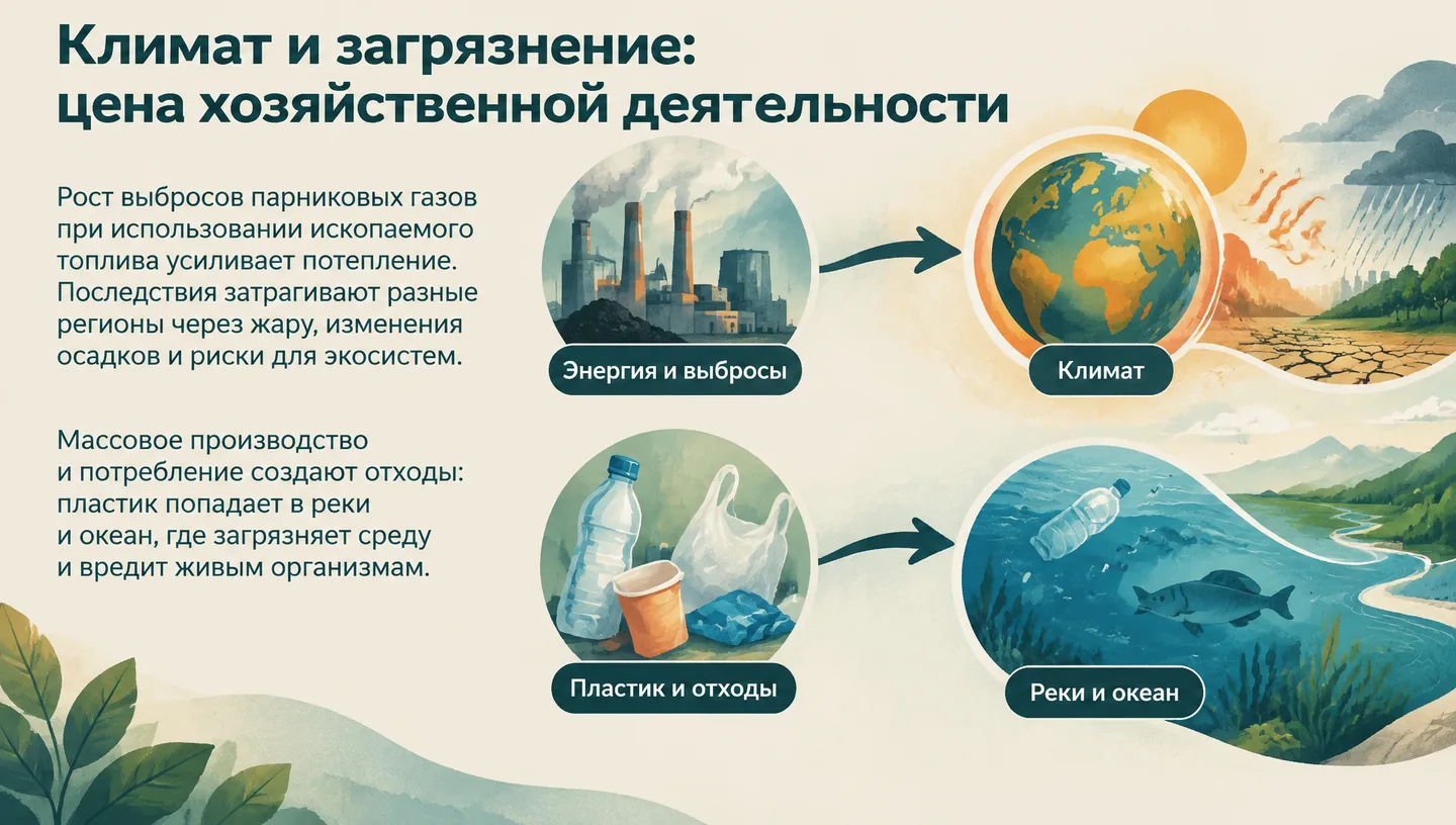 Климат и загрязнение: цена хозяйственной деятельности