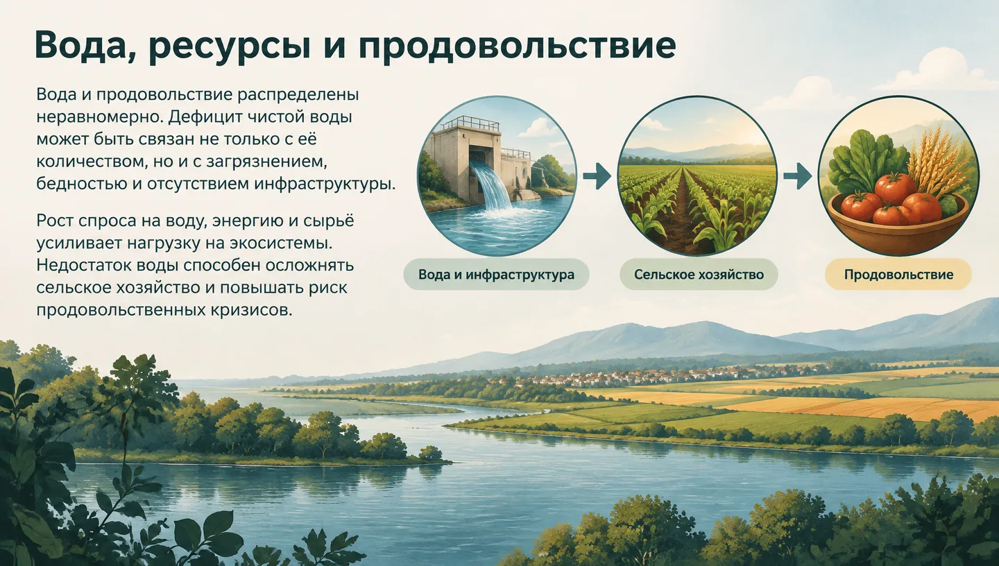 Вода, ресурсы и продовольствие