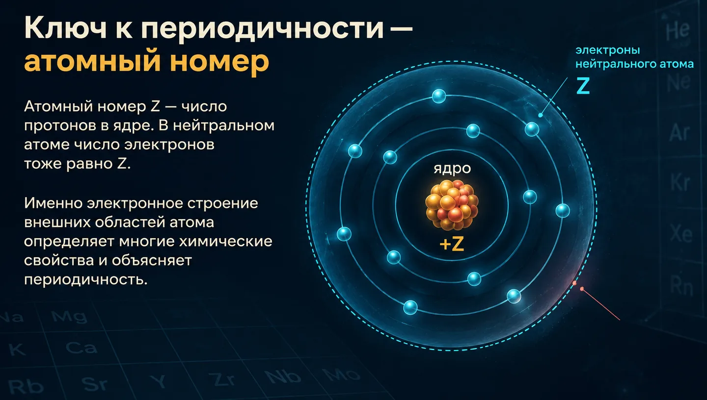 Ключ к периодичности — атомный номер