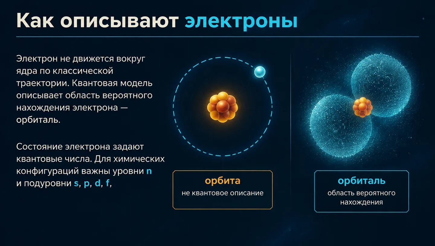 Как описывают электроны