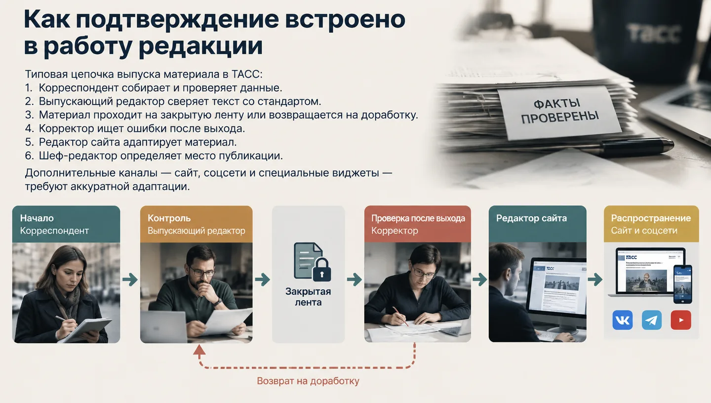 Как подтверждение встроено в работу редакции