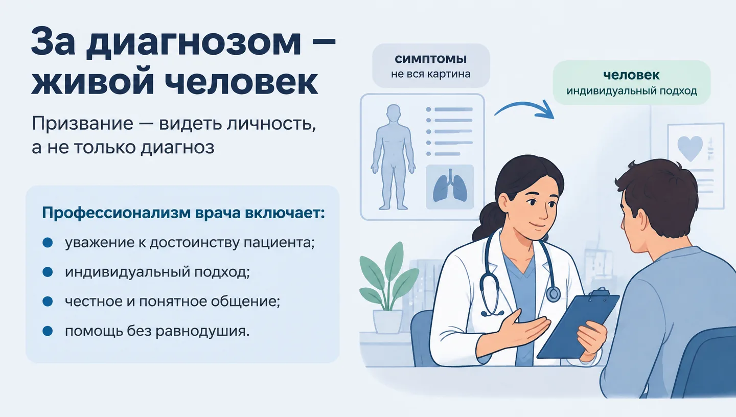 За диагнозом — живой человек