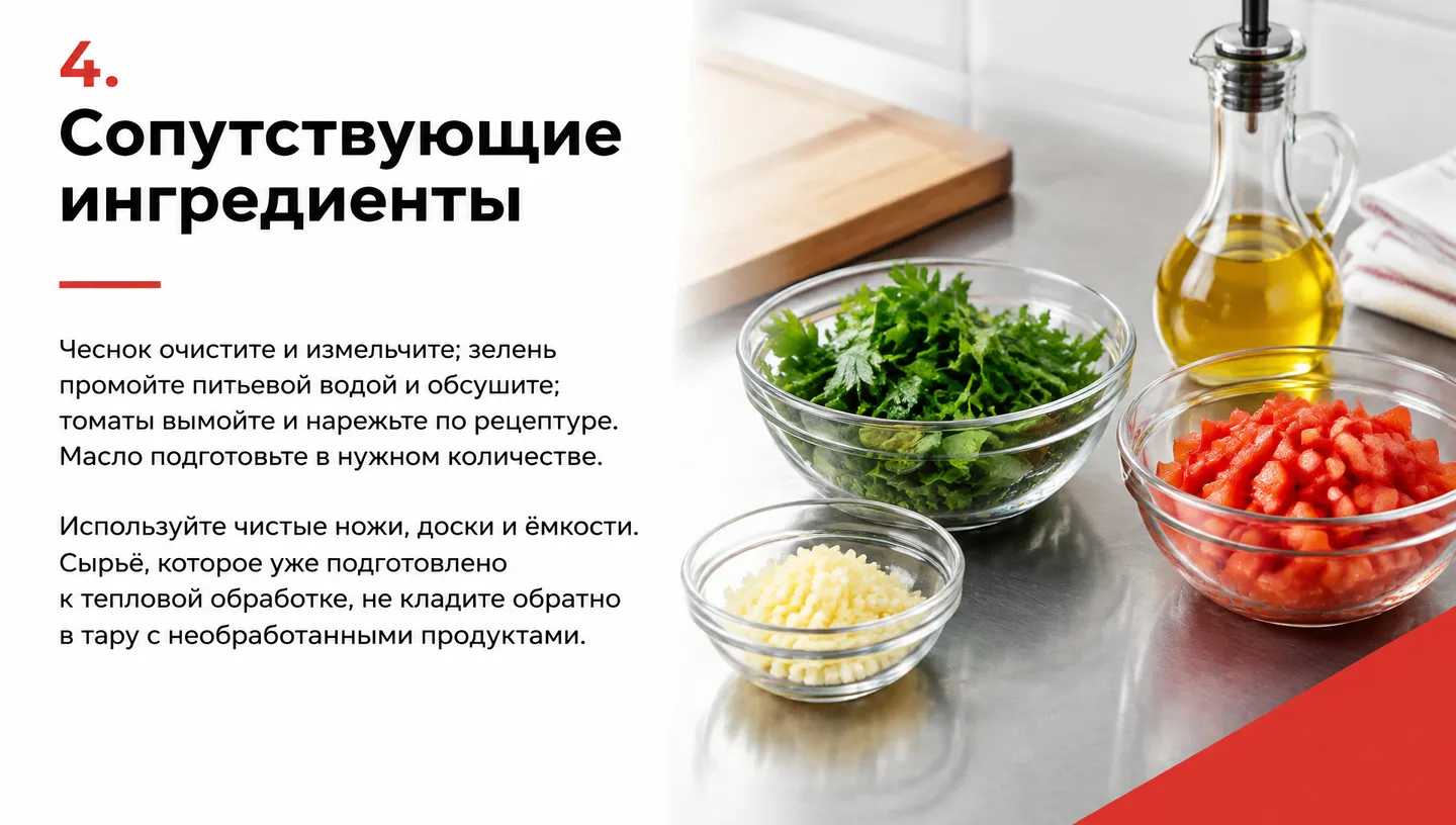 4. Сопутствующие ингредиенты