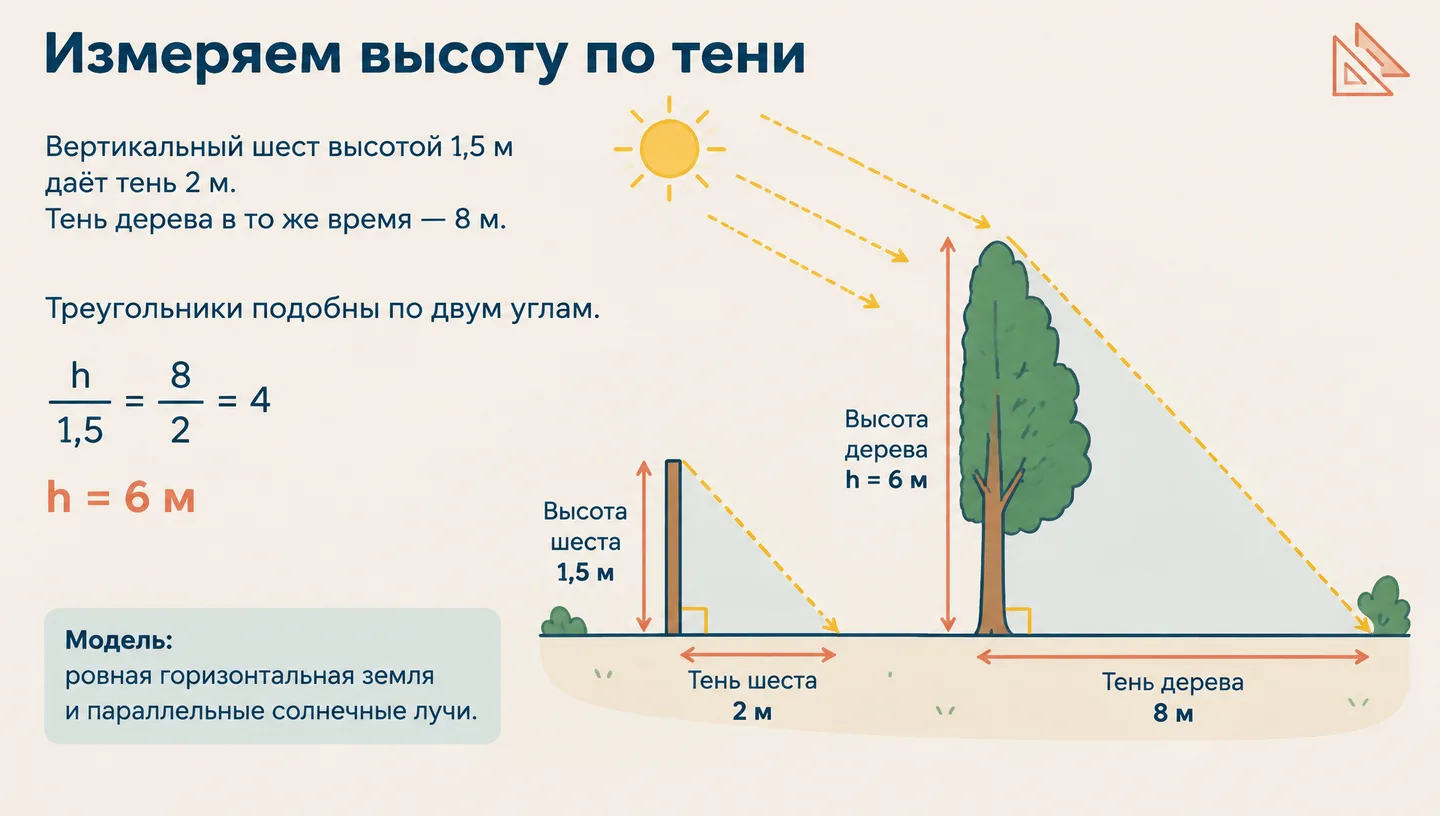 Измеряем высоту по тени