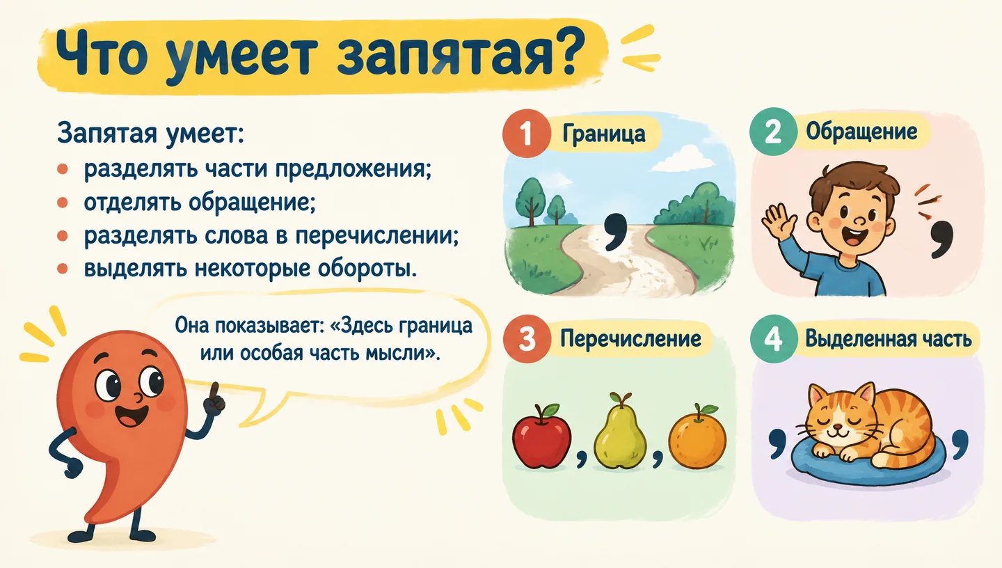 Что умеет запятая?