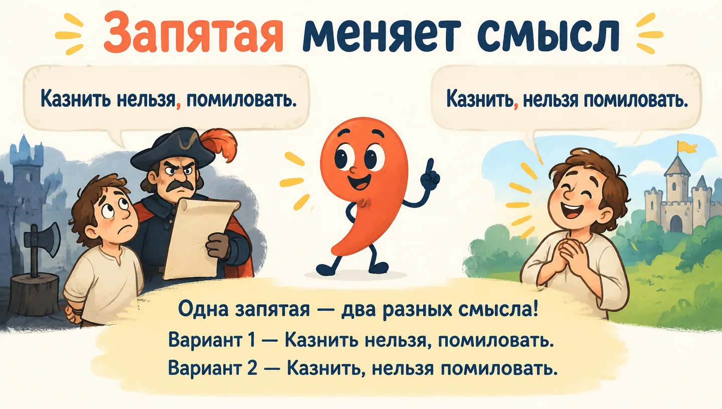 Запятая меняет смысл