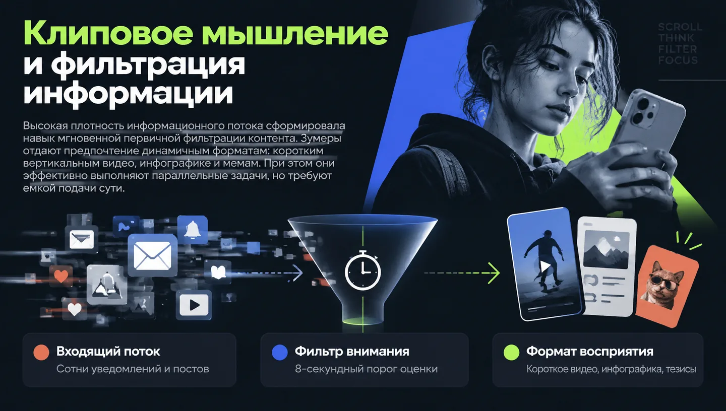Клиповое мышление и фильтрация информации