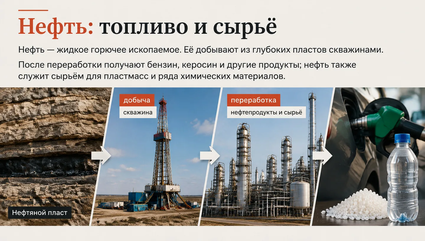 Нефть: топливо и сырьё