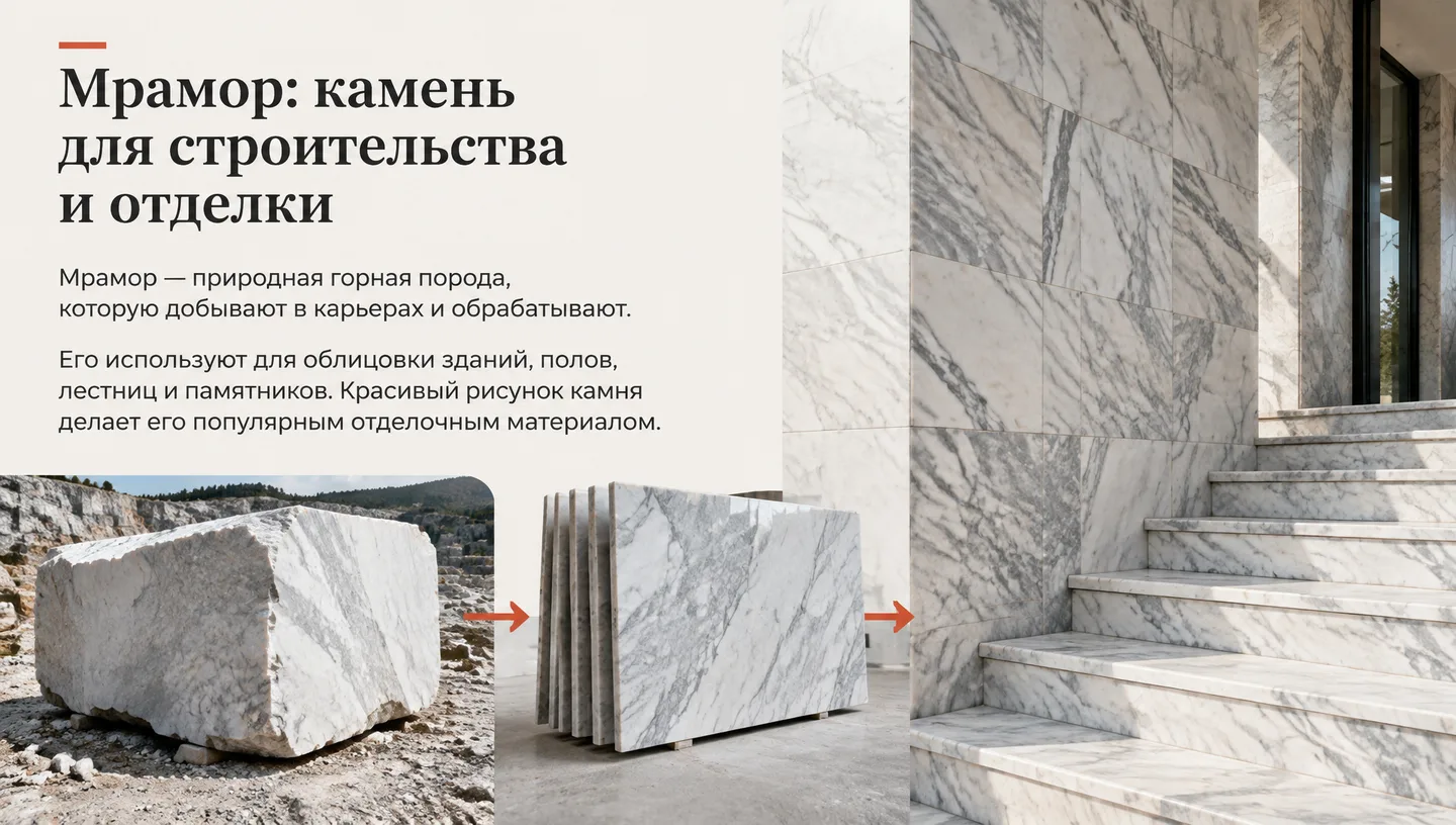 Мрамор: камень для строительства и отделки