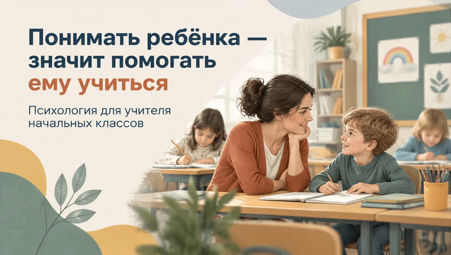 Первый слайд: Понимать ребёнка — значит помогать ему учиться