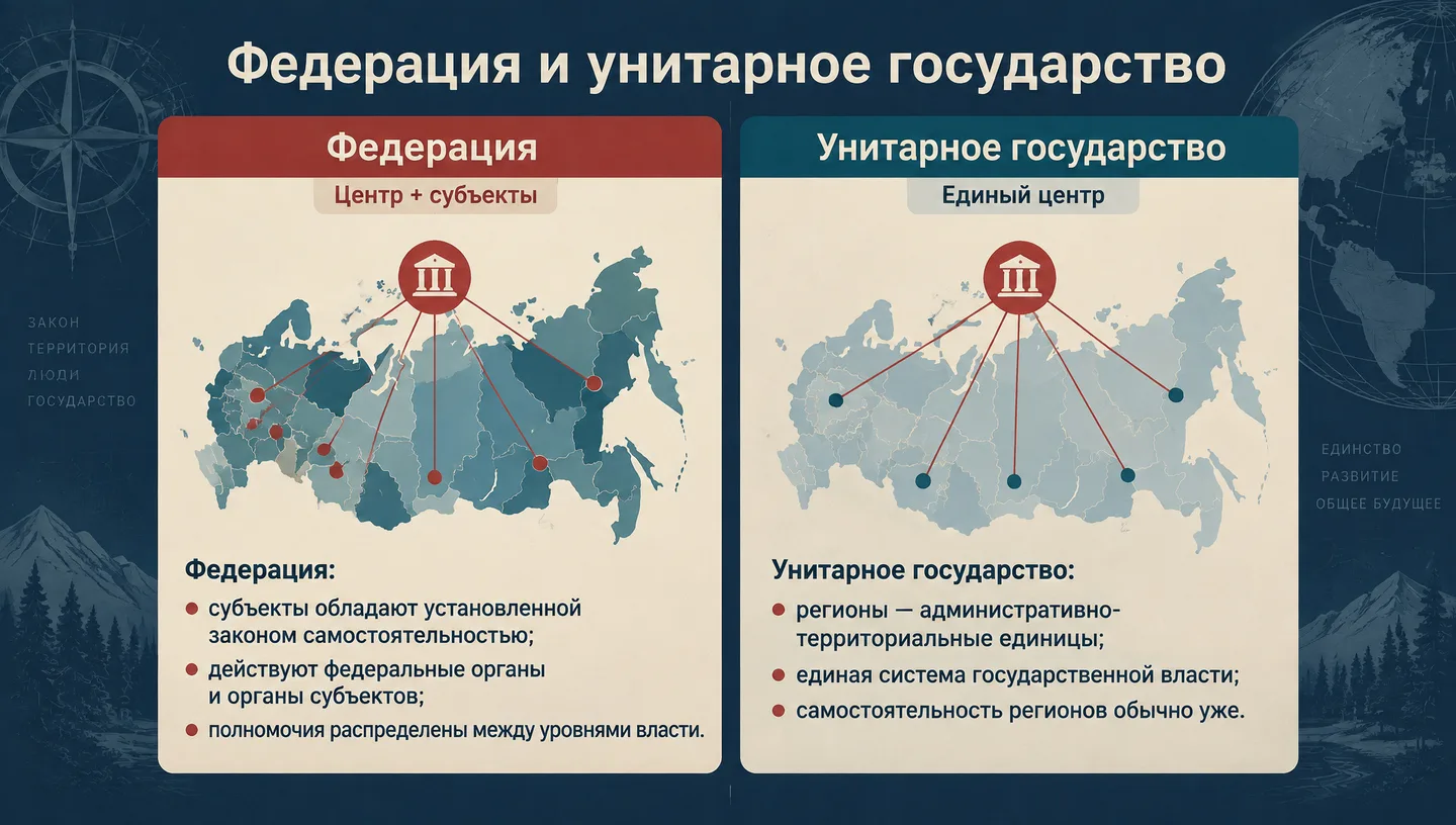 Федерация и унитарное государство