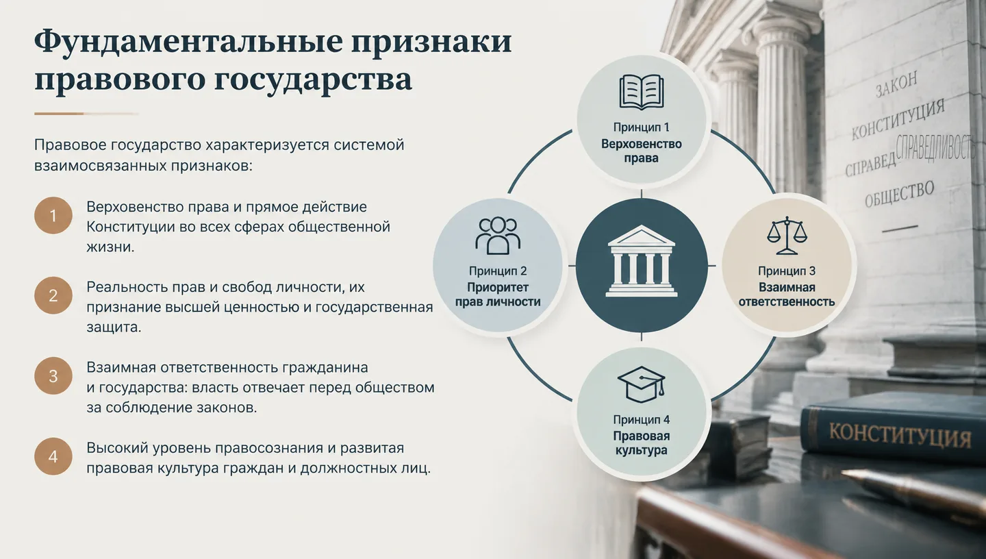 Фундаментальные признаки правового государства