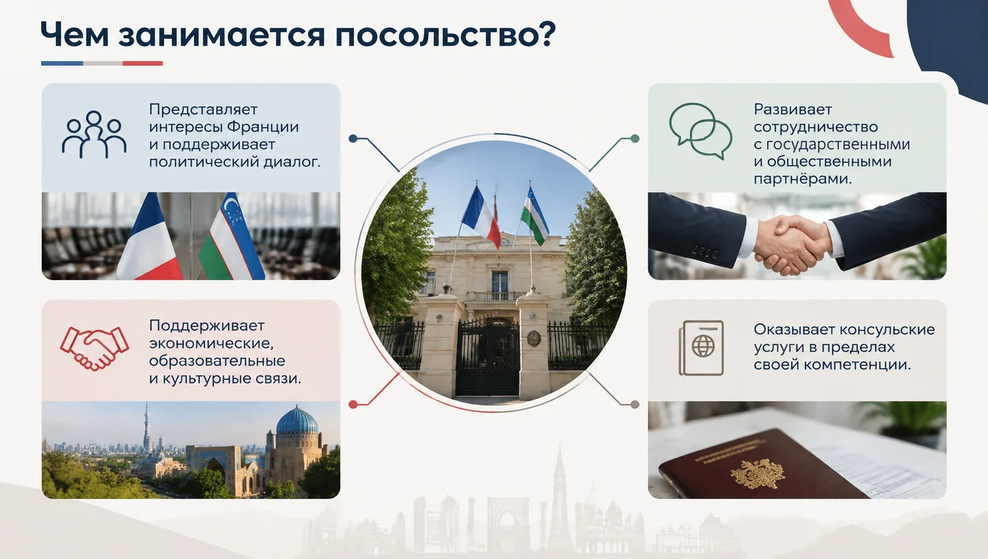 Чем занимается посольство?
