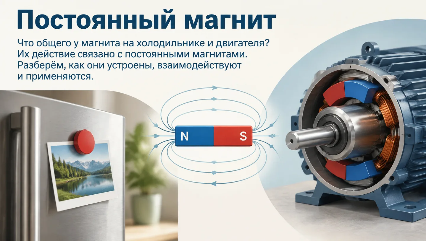 Первый слайд: Постоянный магнит