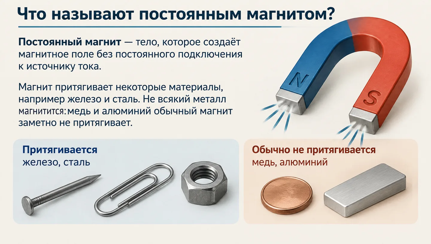 Что называют постоянным магнитом?