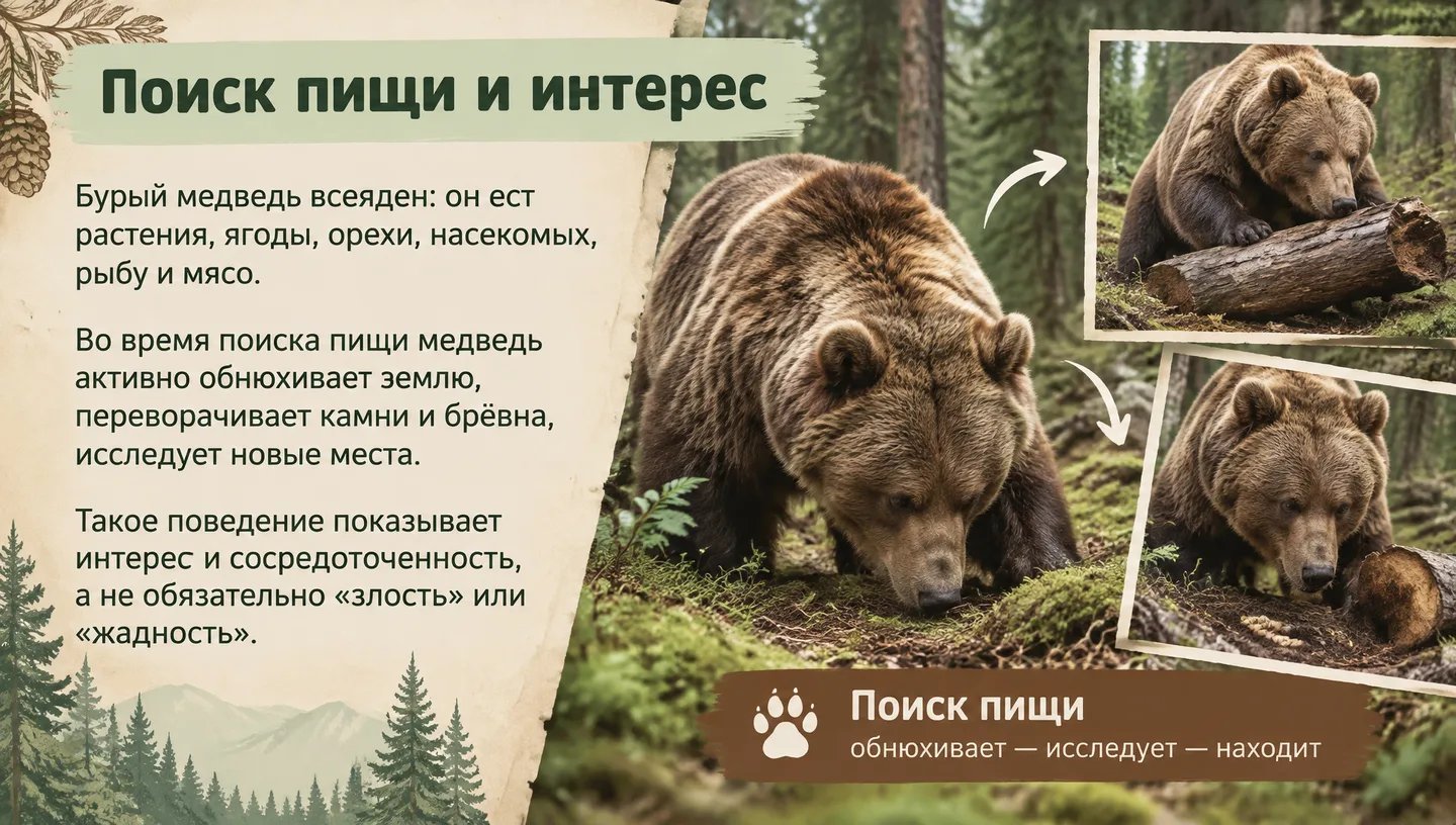 Поиск пищи и интерес
