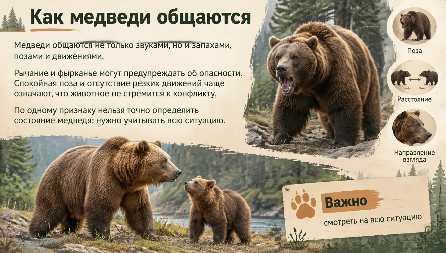 Как медведи общаются
