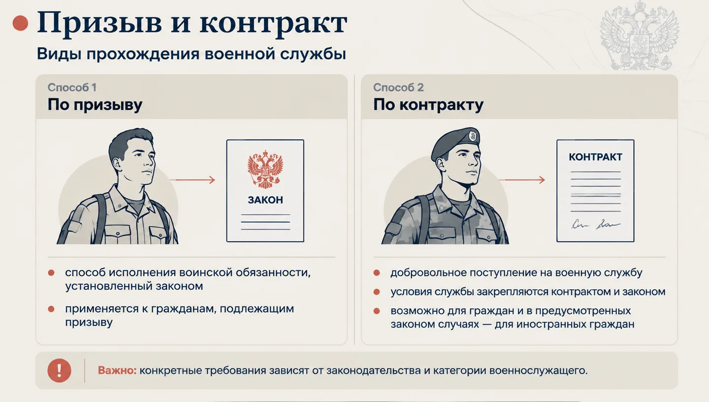 Призыв и контракт